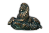 Bronze lion figurine