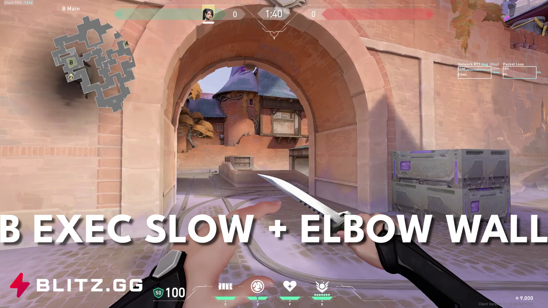 B Site Execute Slow + Wall